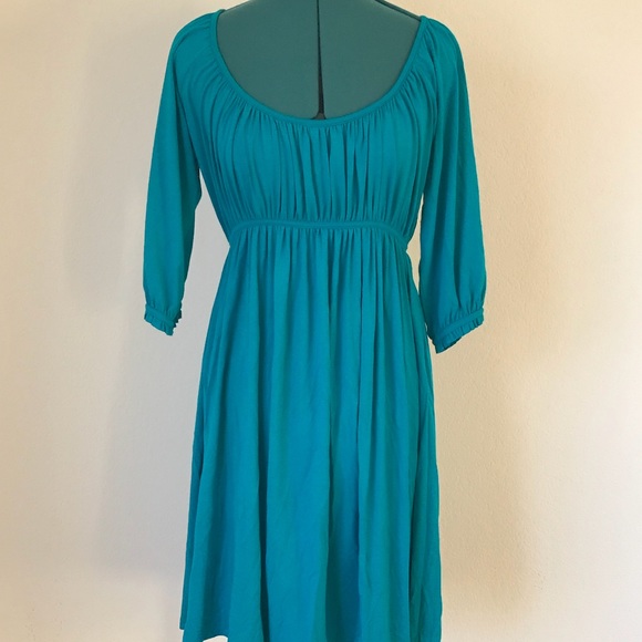 SOLDLong sleeve New York &Company Teal Dress - Picture 2 of 5